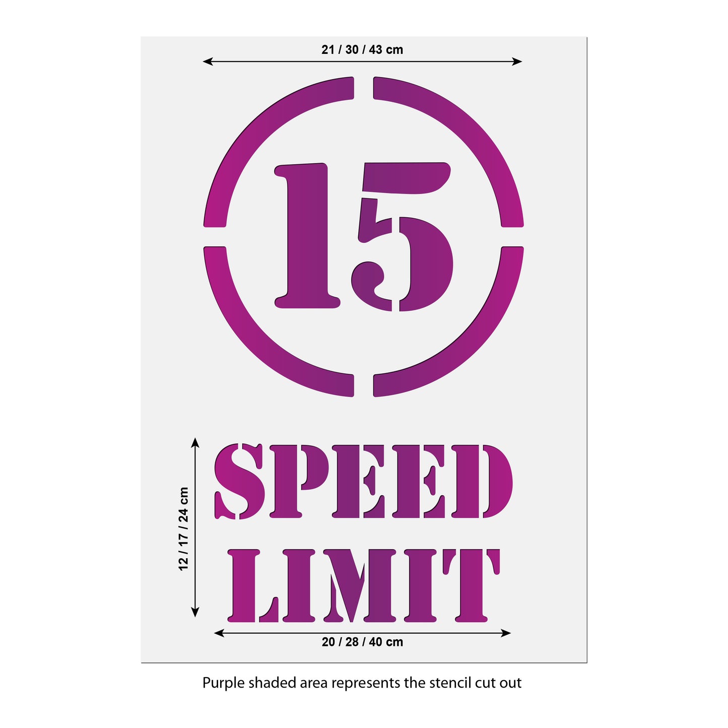 5mph Speed Limit Sign Stencil