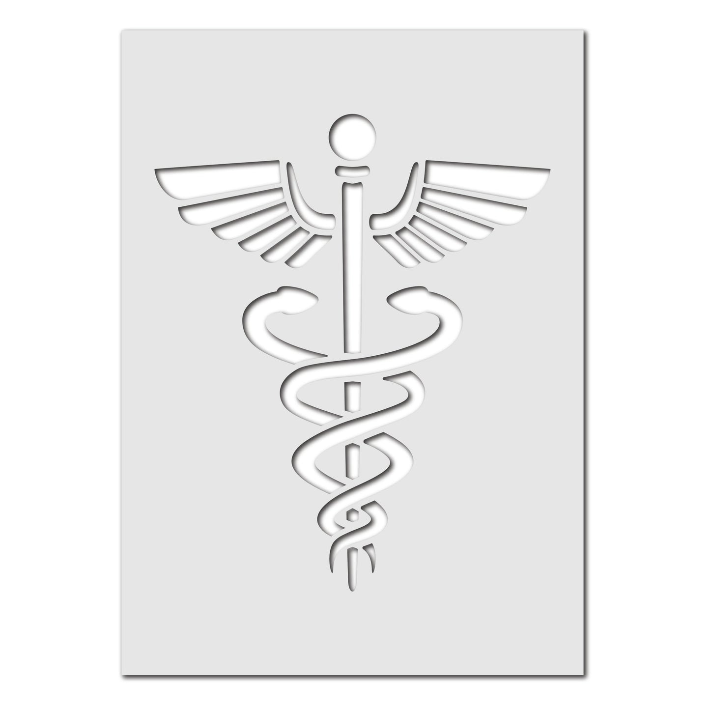 Caduceus Medical Symbol Wall Stencil