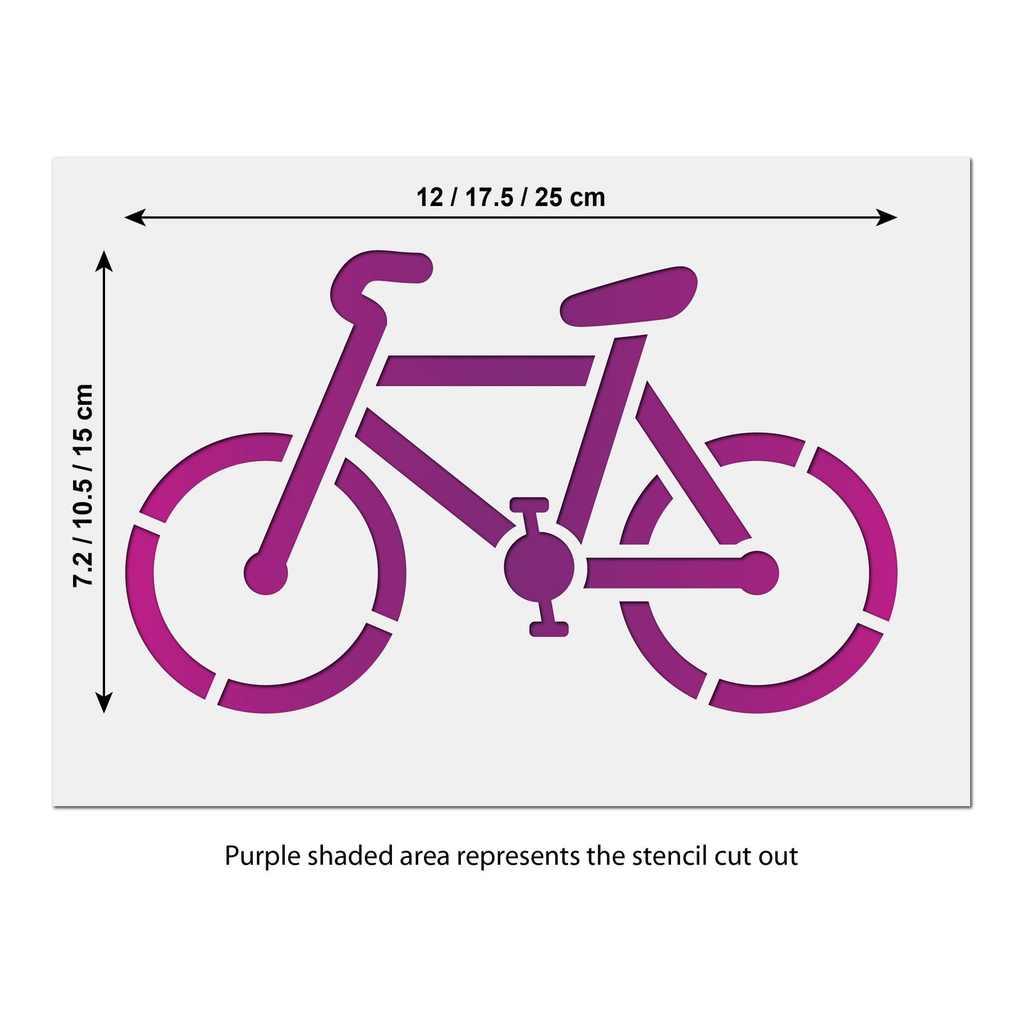 Bike Stencil - Cycling Craft Stencil Template- Small Bicycle Template