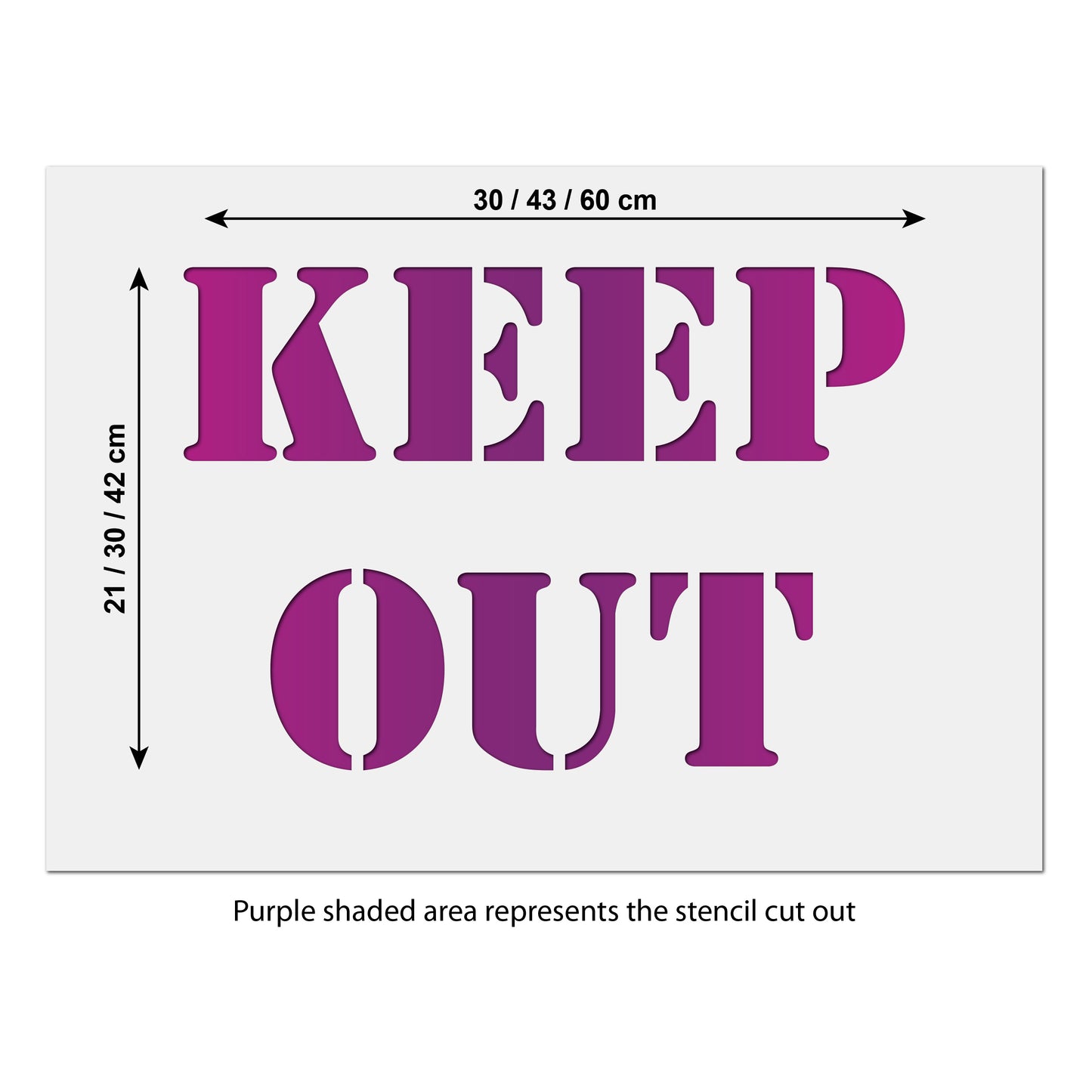 Keep Out Sign Stencil - Large Keep Out Template