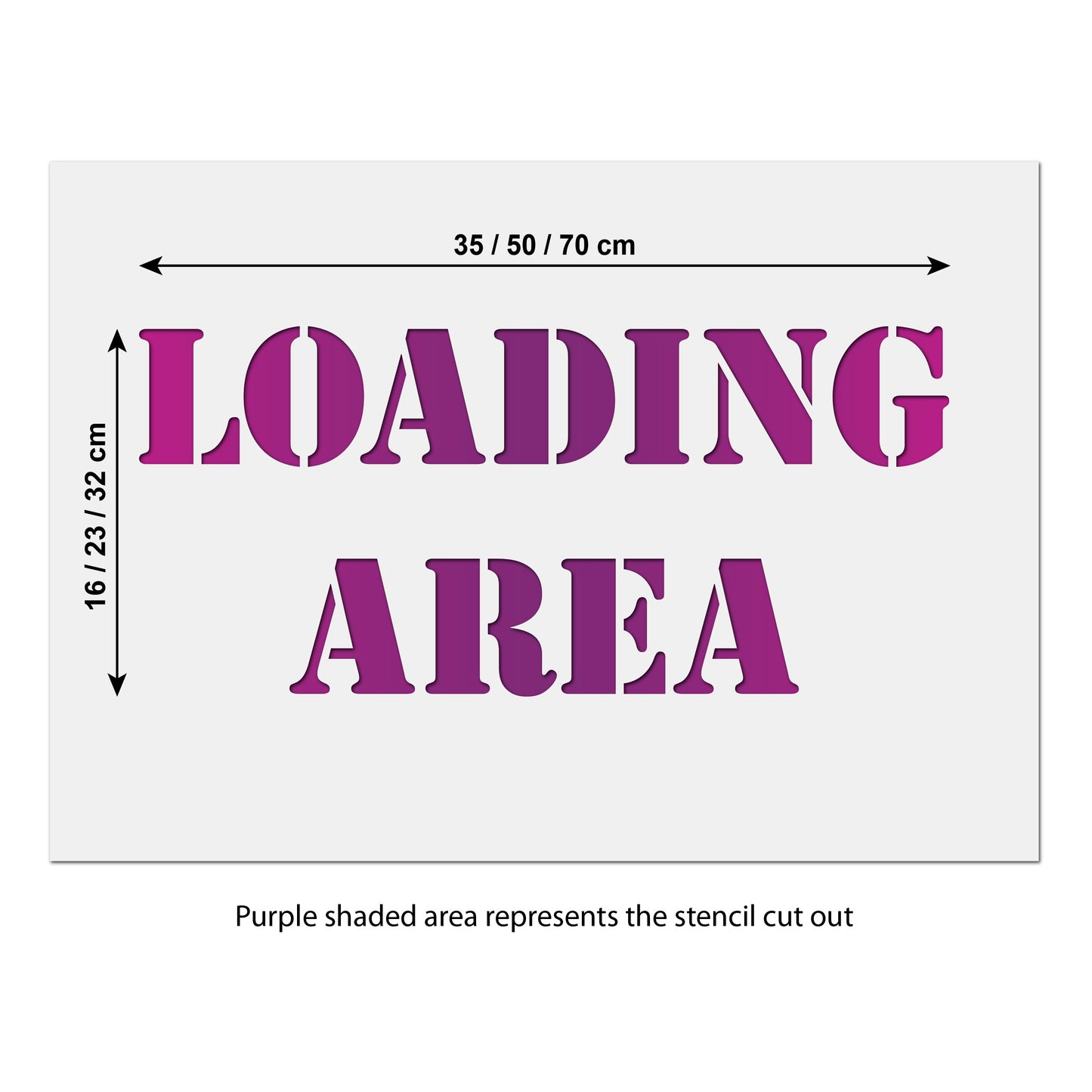 CraftStar Loading Area Stencil size guide