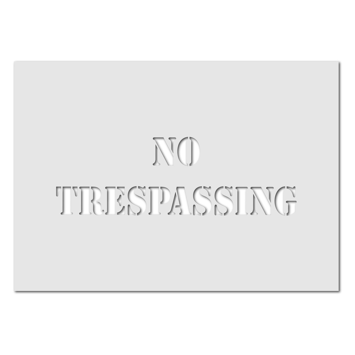 CraftStar No Trespassing stencil