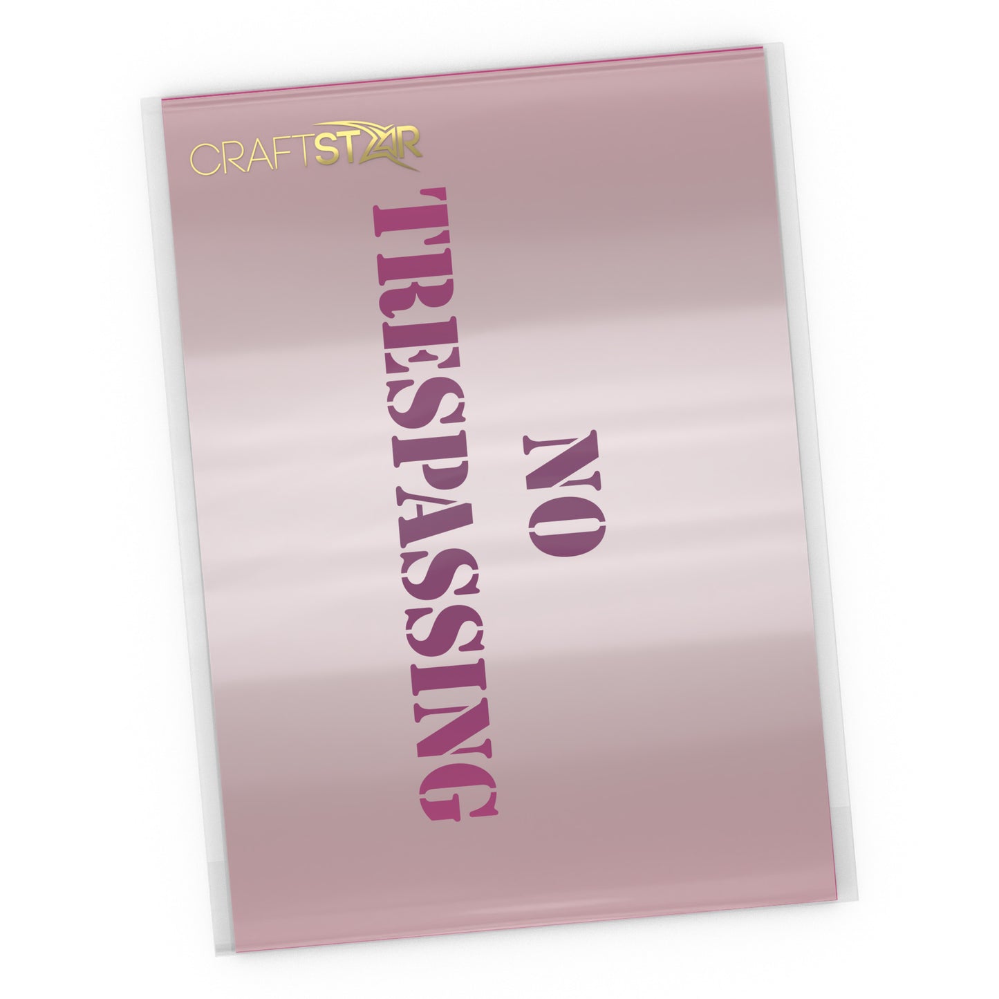 No Trespassing Stencil - 22 x 7.2 cm - Sign Template