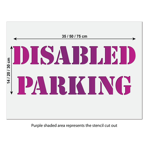 Disabled Parking Sign Stencil Disabled Parking Template CraftStar Disabled Parking Sign Stencil Disabled Parking Template CraftStar