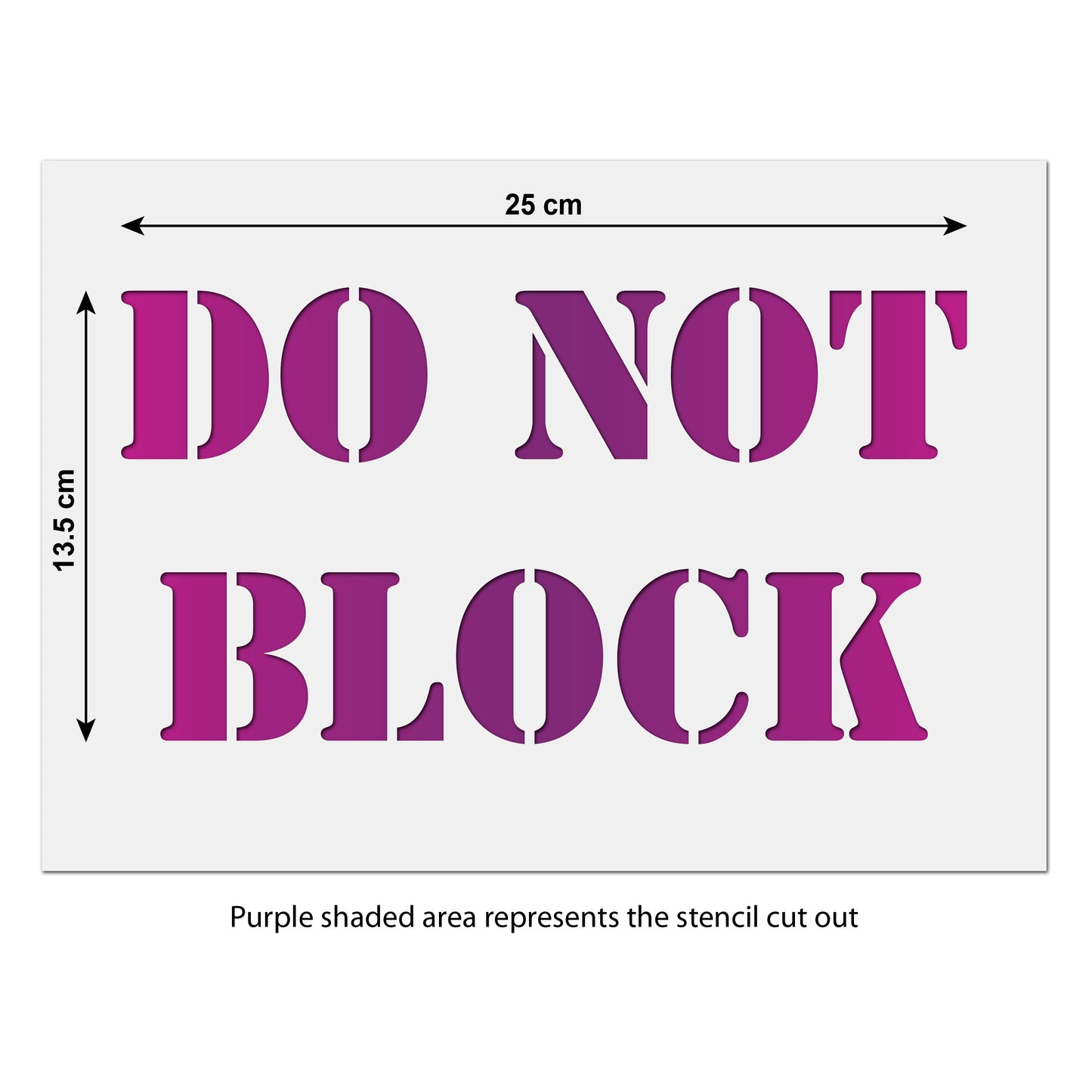 CraftStar Do Not Block Stencil _ Small Size Guide