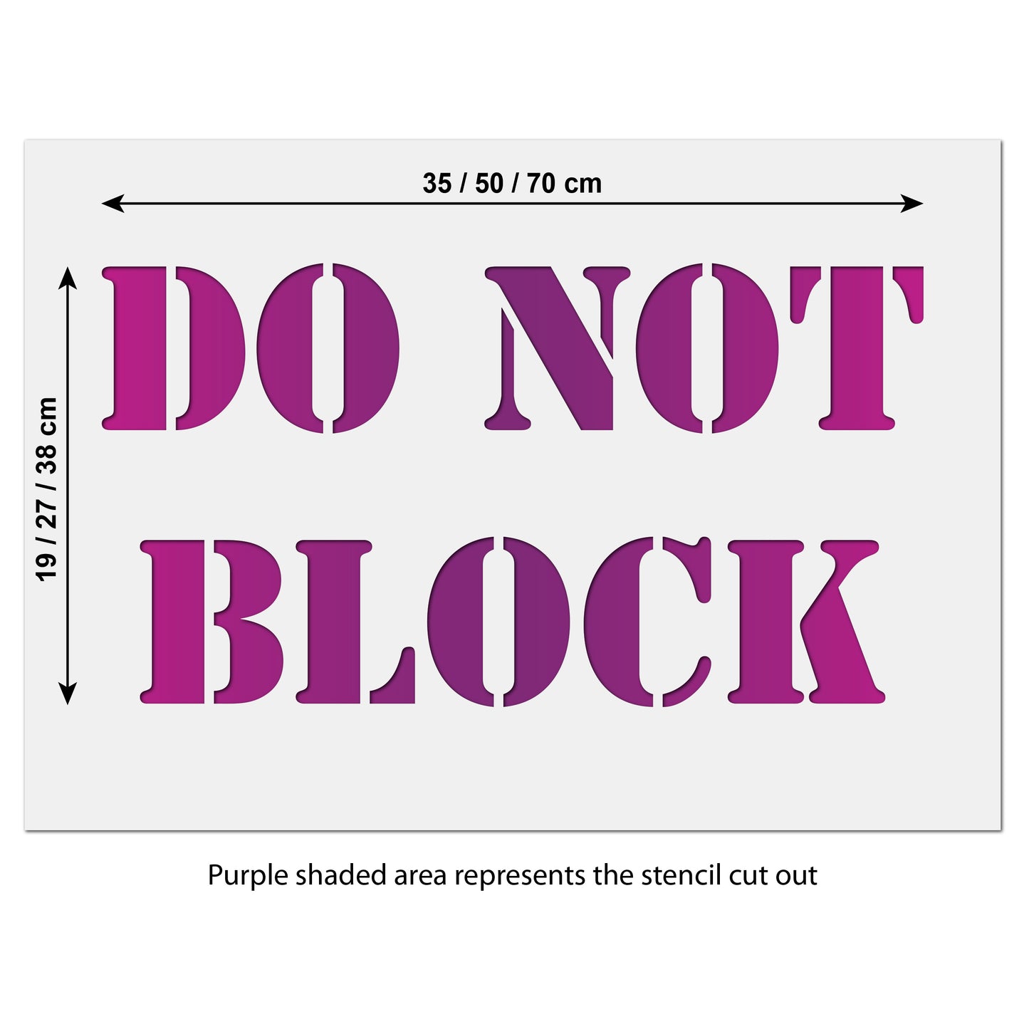 CraftStar Do Not Block Stencil Size Guide