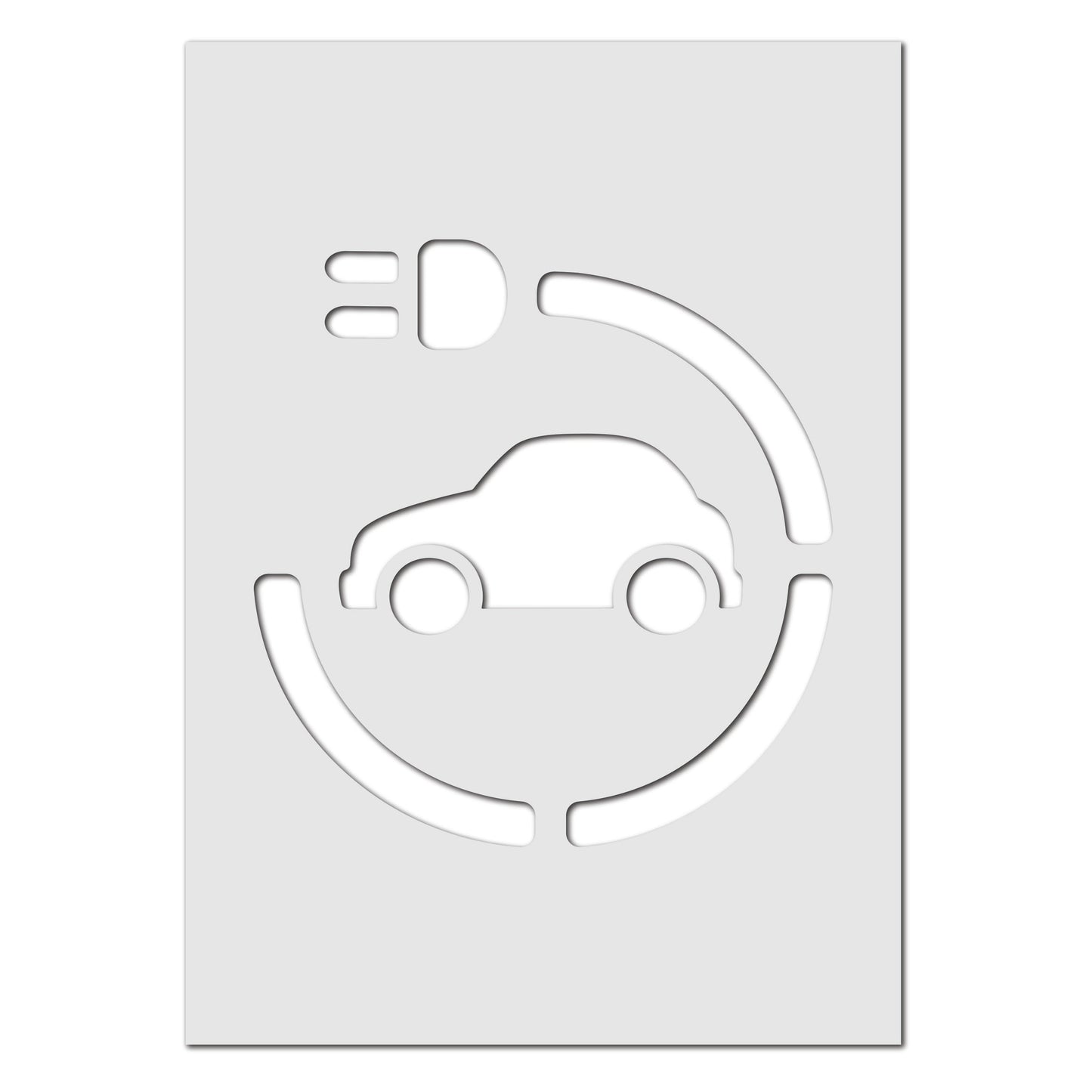 Electric Vehicle Charging Point Sign Stencil - Large EV Charging Station Template