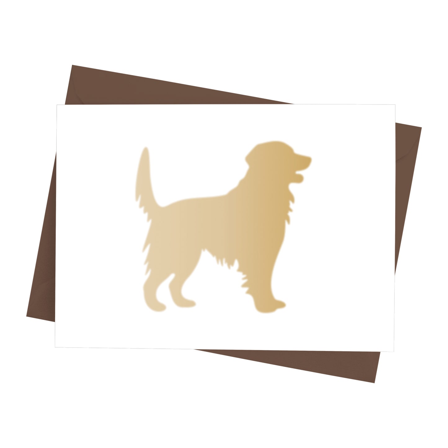 Golden Retriever stencil used to make a card