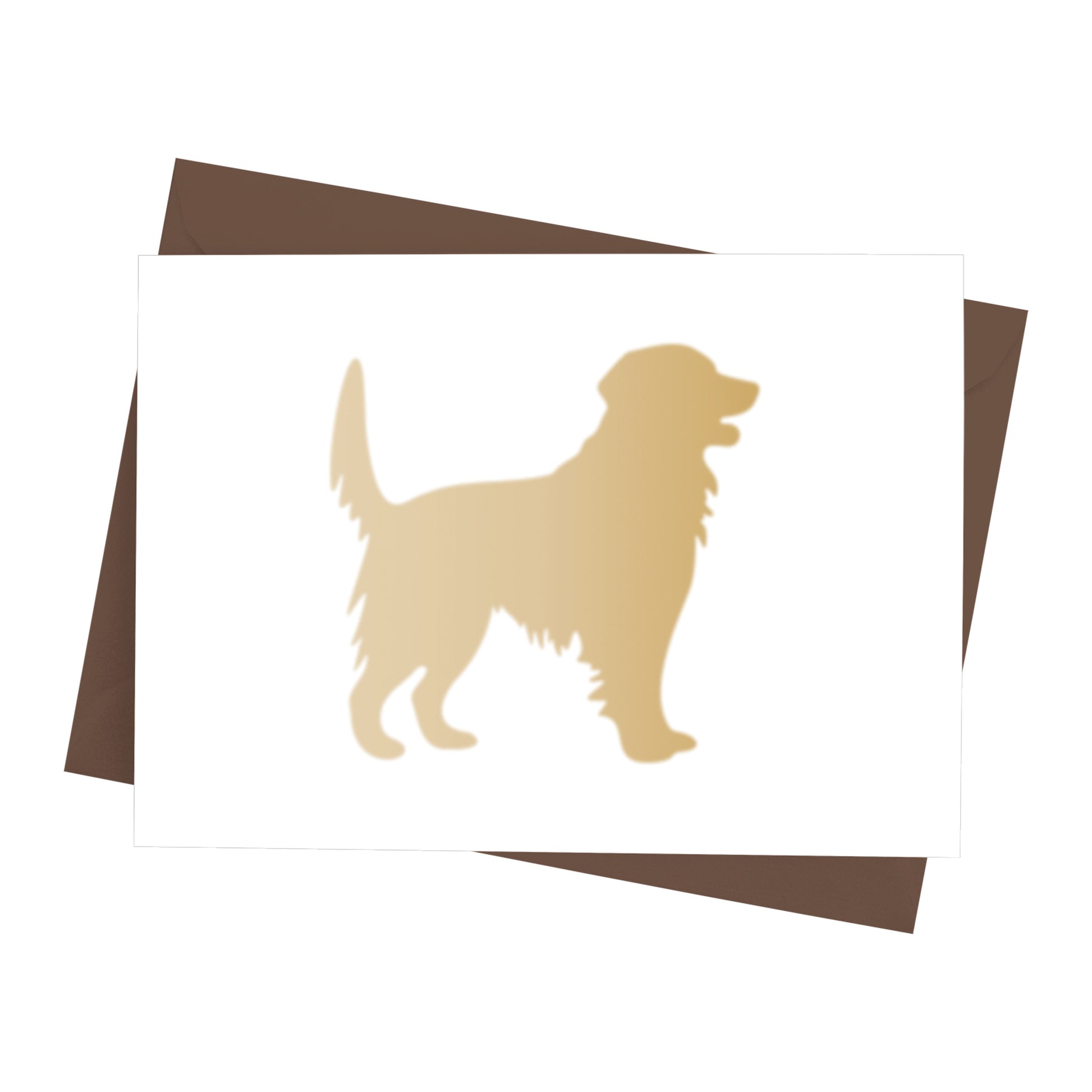 Golden Retriever stencil used to make a card