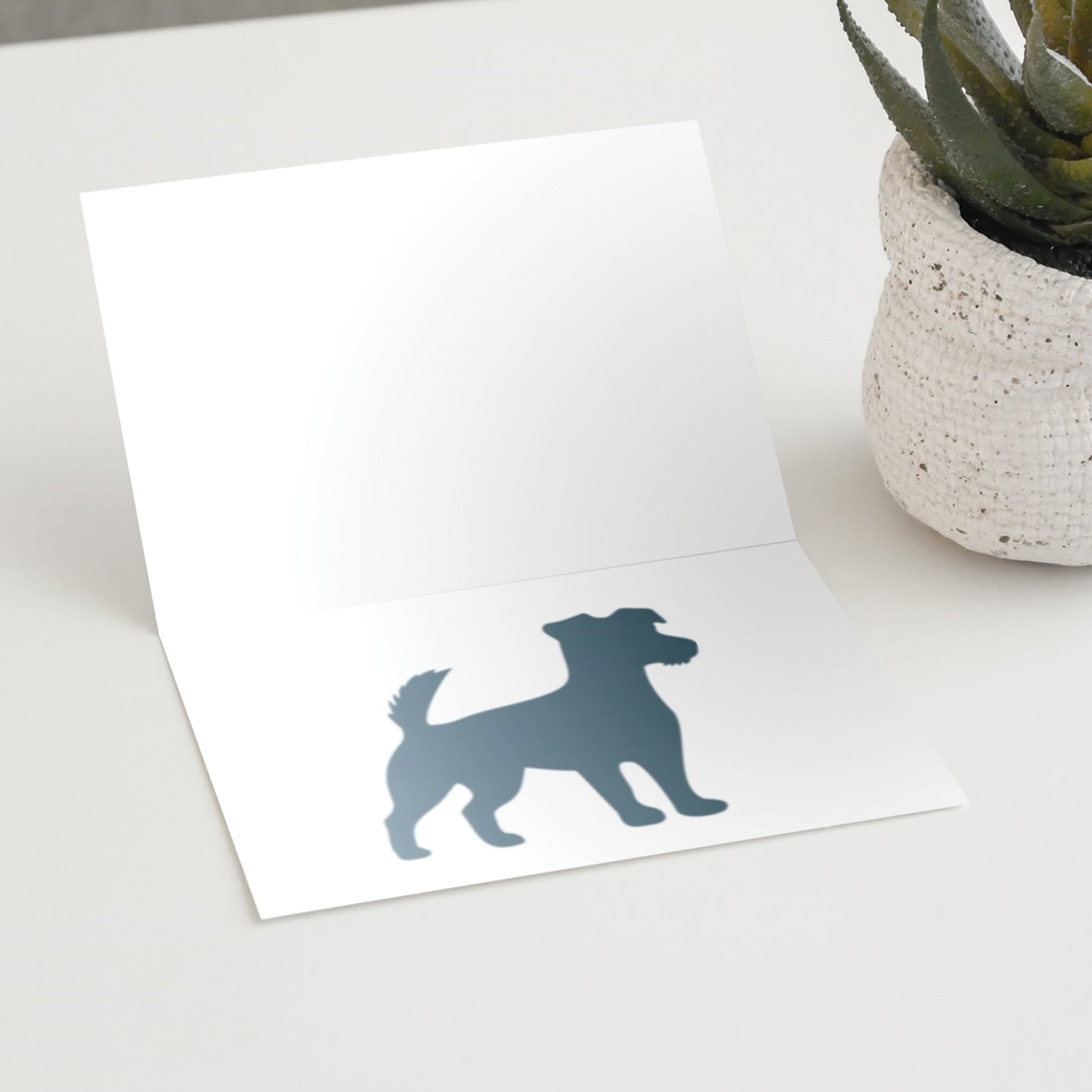 Craftstar terrier dog stencil used to make card