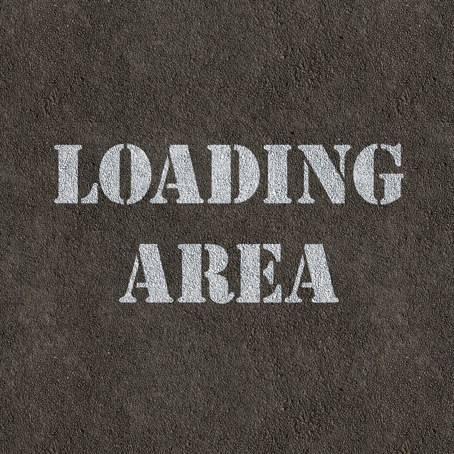 CraftStar Loading Area Stencil on Asphalt