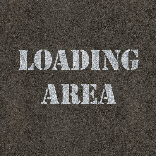 CraftStar Loading Area Stencil on Asphalt