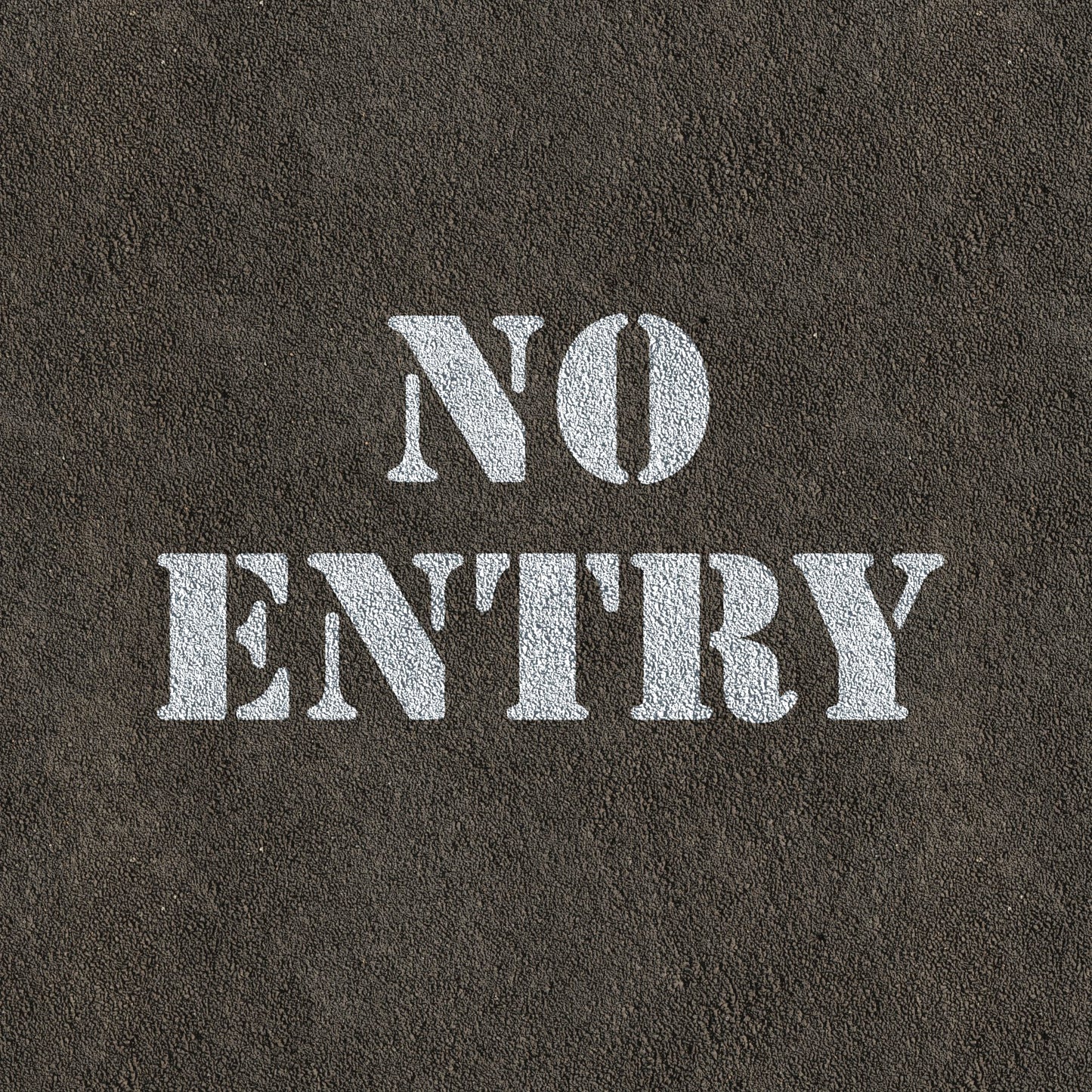 CraftStar No Entry Stencil painted on road surface