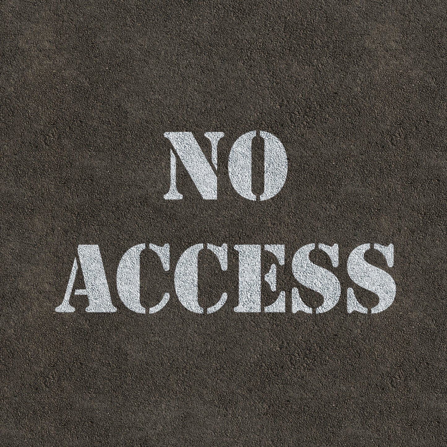 Craftstar No Access Stencil painted on floor