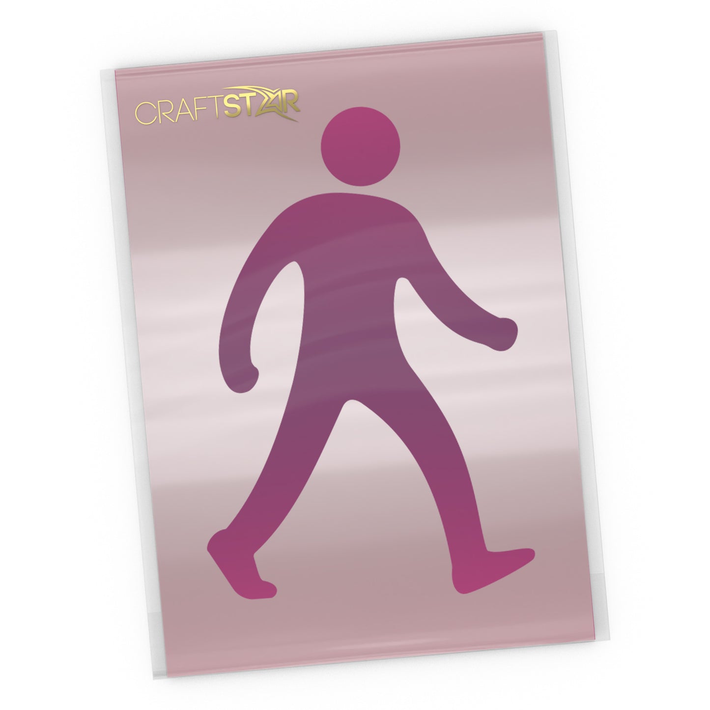 Pedestrian Sign Stencil - Walking Man - Small Template by CraftStar