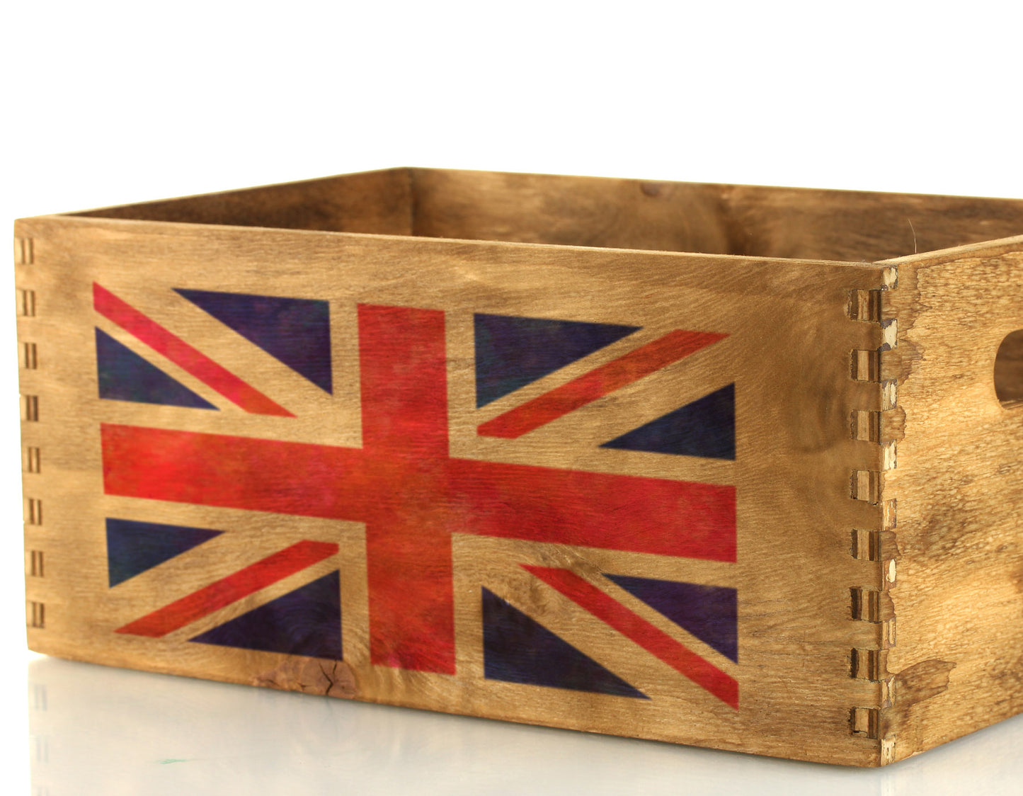 CraftStar Union Jack Stencil on Wooden Box