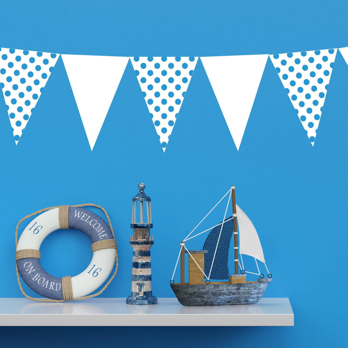 CraftStar Polka Dot Bunting Stencil Set