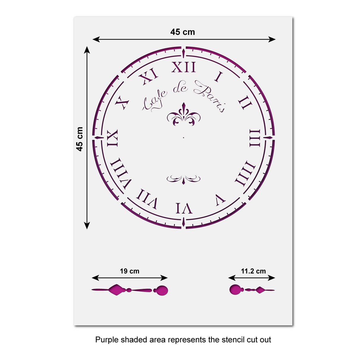 CraftStar Cafe De Paris Large Clock Stencil - A1 Size