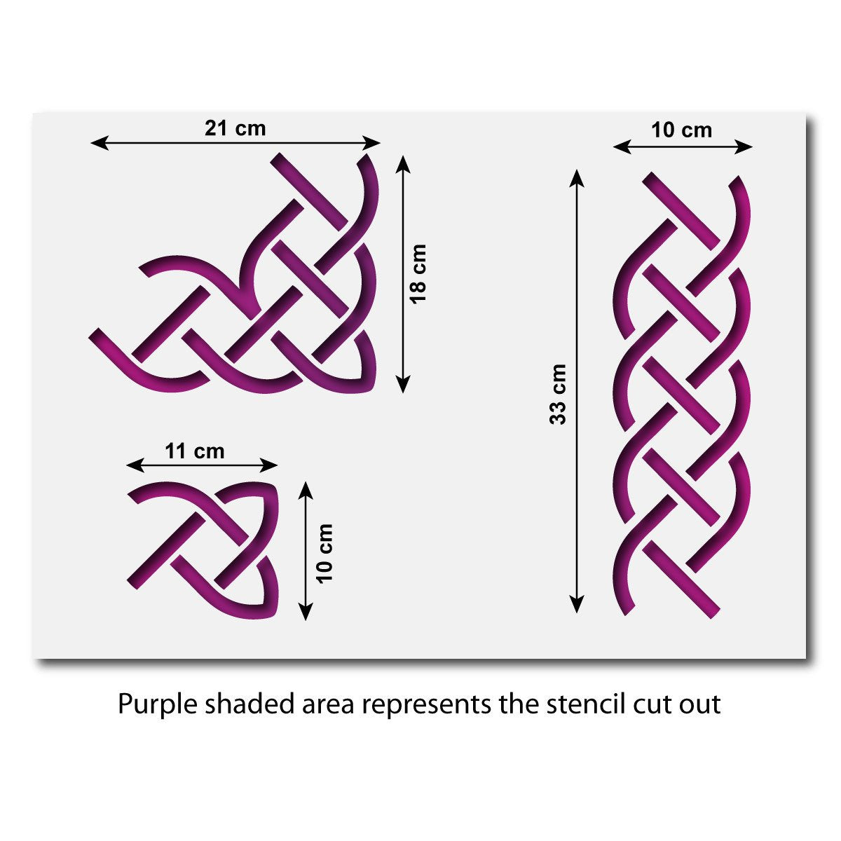 Celtic Border Stencil Size Information