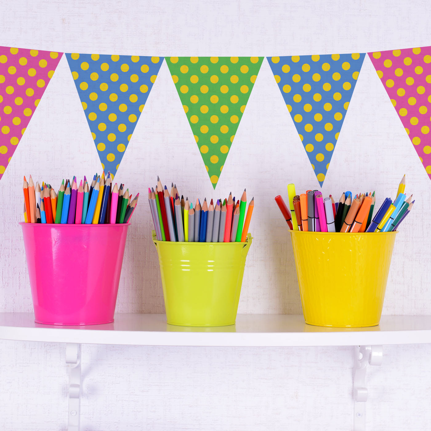 CraftStar Polka Dot Bunting Stencil Set