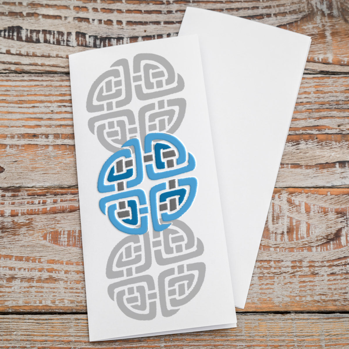 CraftStar Celtic Knot Stencil on card