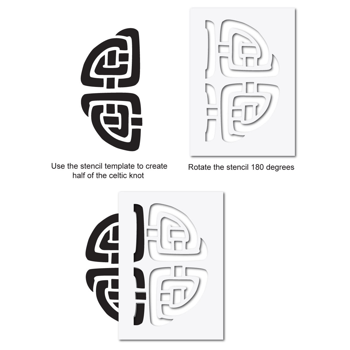 CraftStar Extra Large Celtic Knot Wall Stencil - Alignment Guide