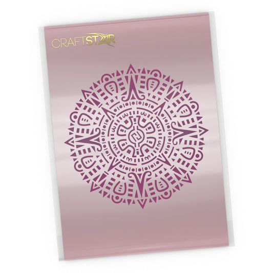 Aztec Mandala Stencil - Mandala Craft Template