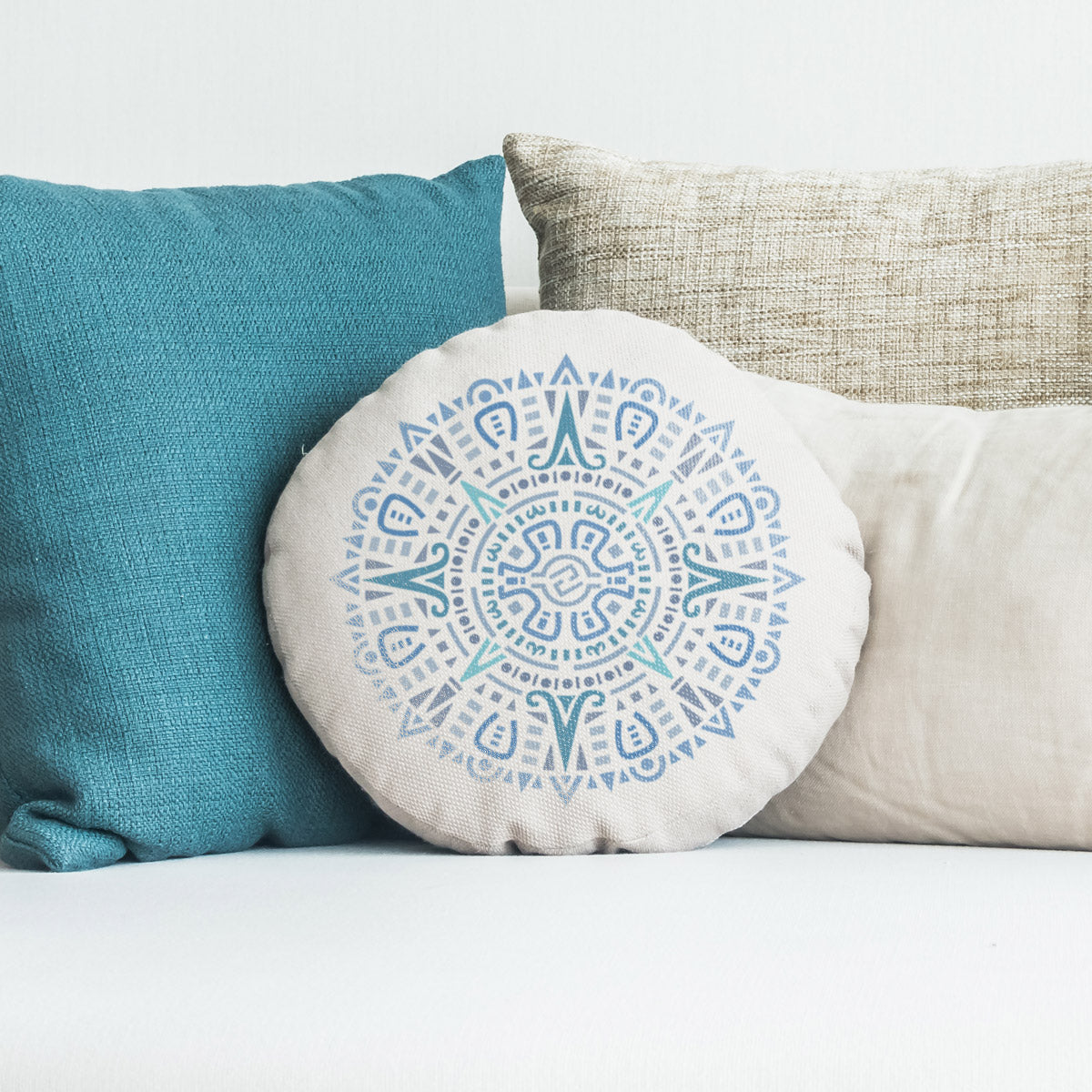 CraftStar Aztec Mandala Stencil on fabric