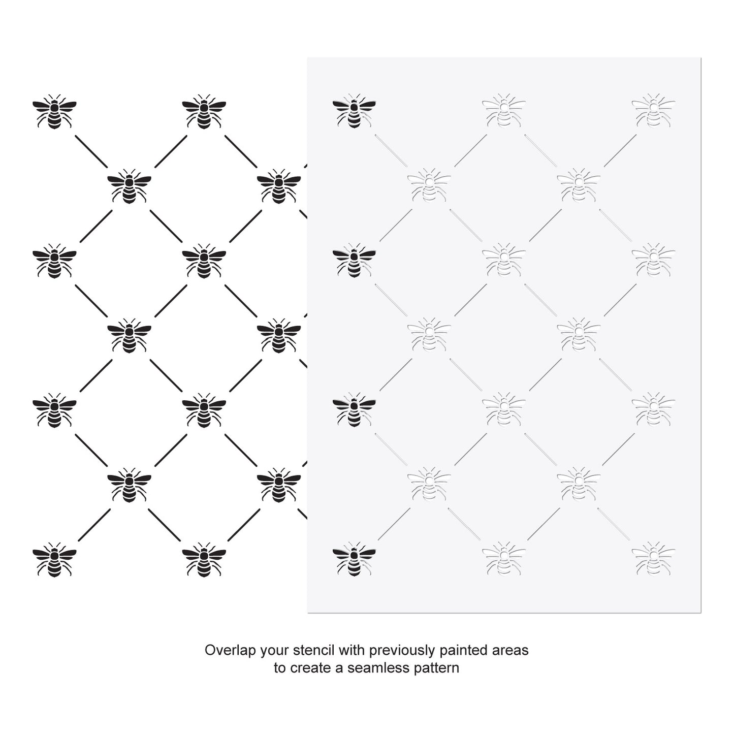 CraftStar Bee Lattice Pattern Stencil Use Guide