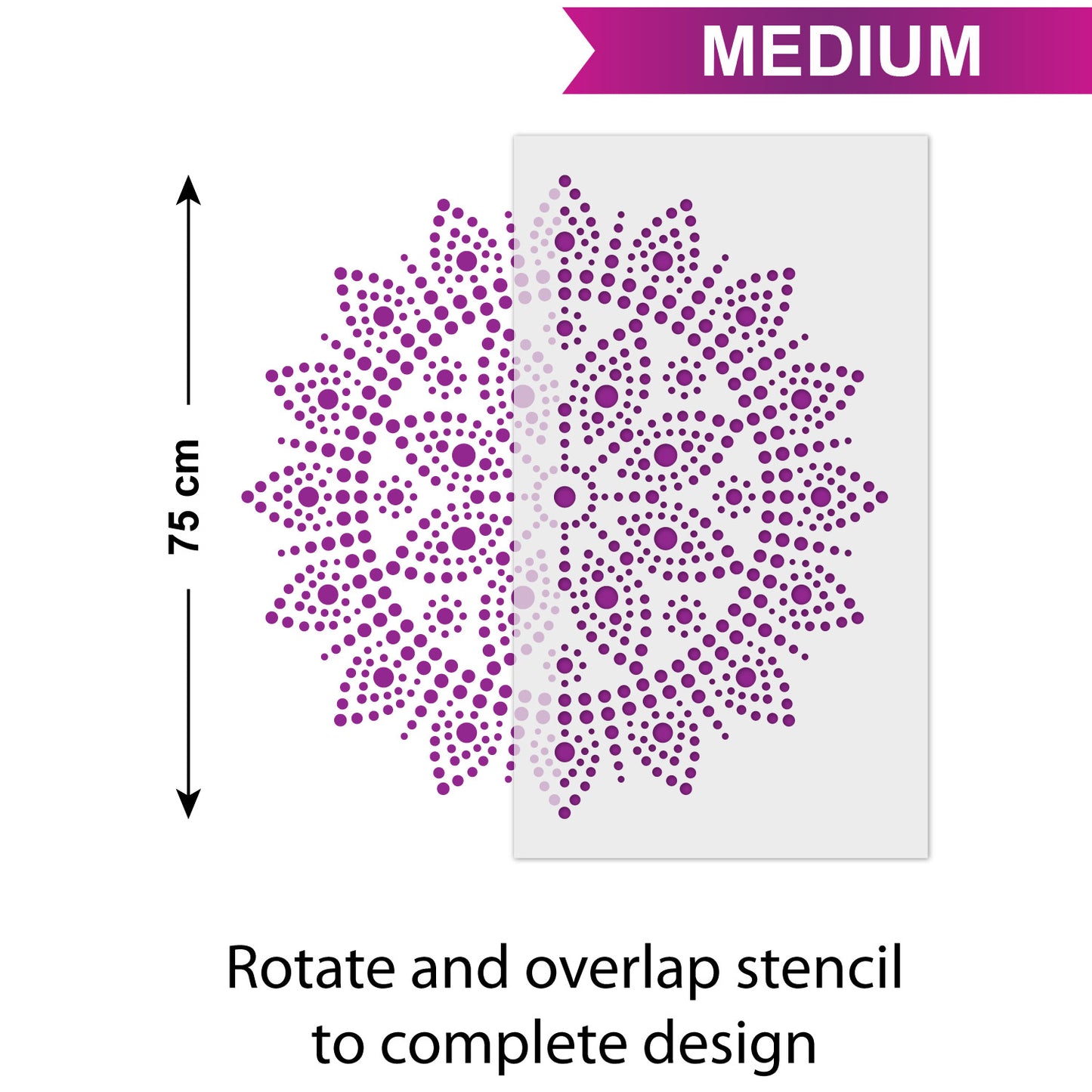 CraftStar Bindu Mandala - Size Guide - Medium