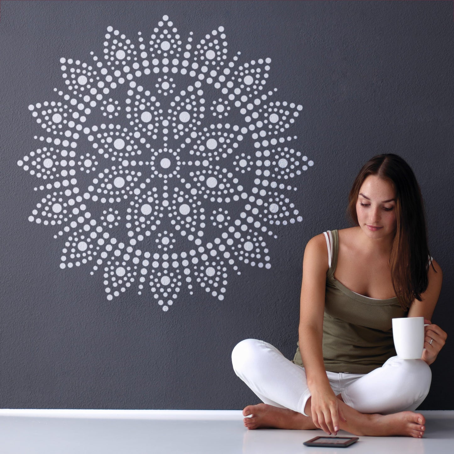 CraftStar Bindu Mandala Wall Stencil