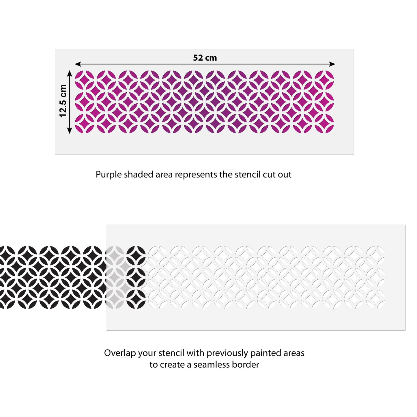 CraftStar Moorish Pattern Border Stencil Use Guide