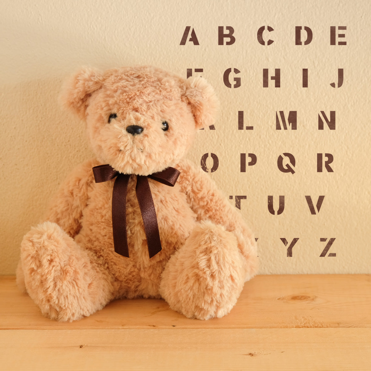 CraftStar Classic Bold Font Alphabet Stencil on Nursery Wall