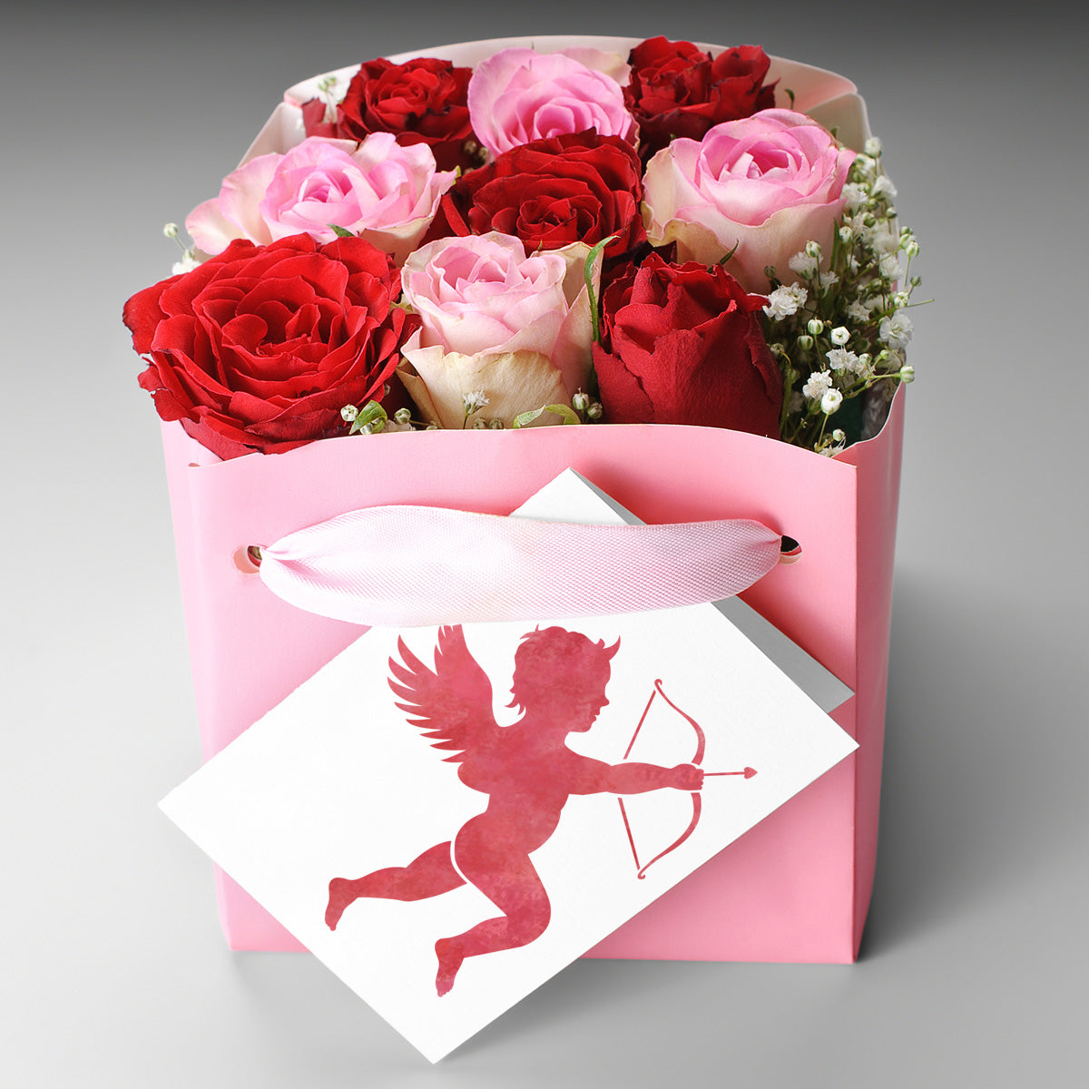 CraftStar Cupid Stencil on Gift Card