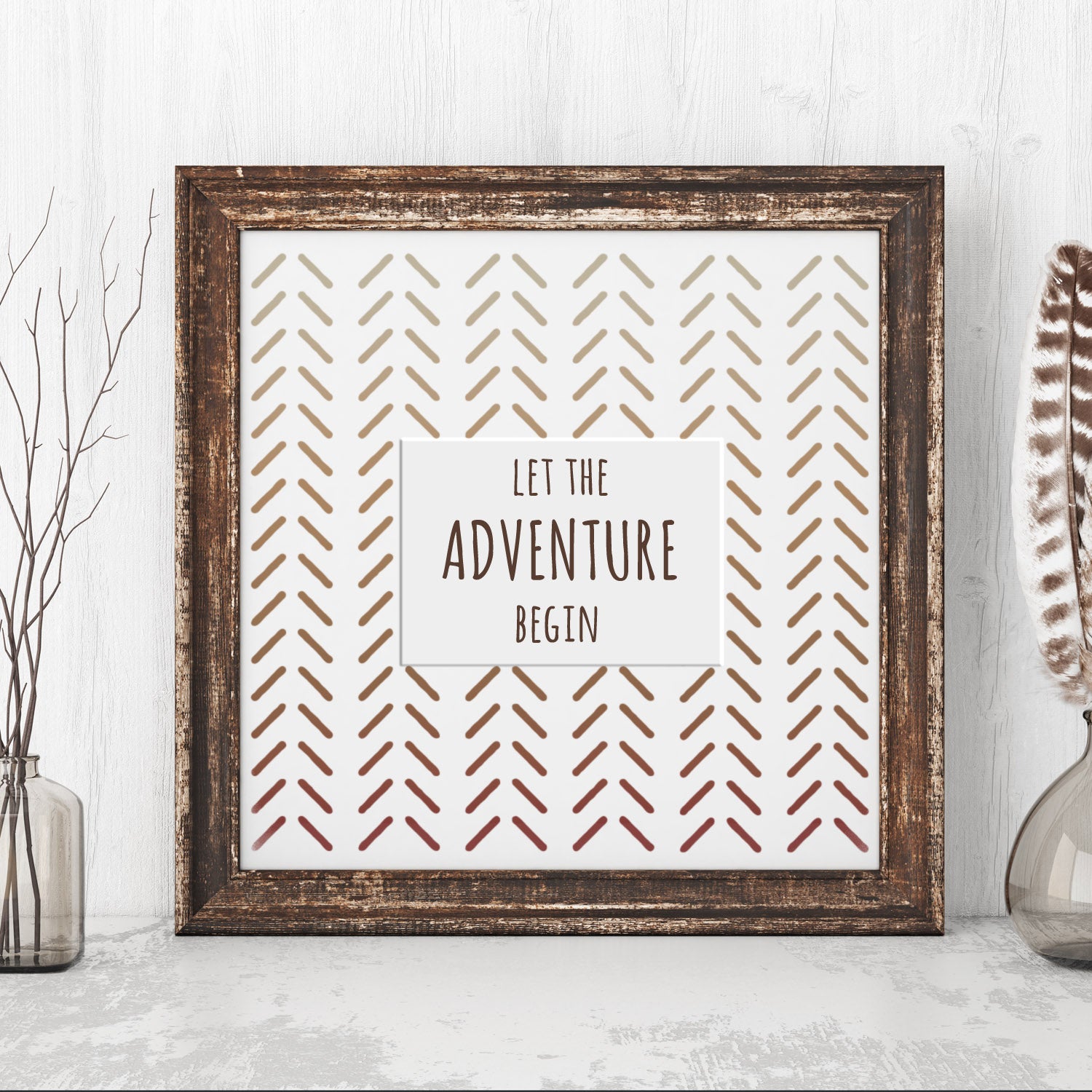 CraftStar Hand Drawn Chevron Arrows Stencil