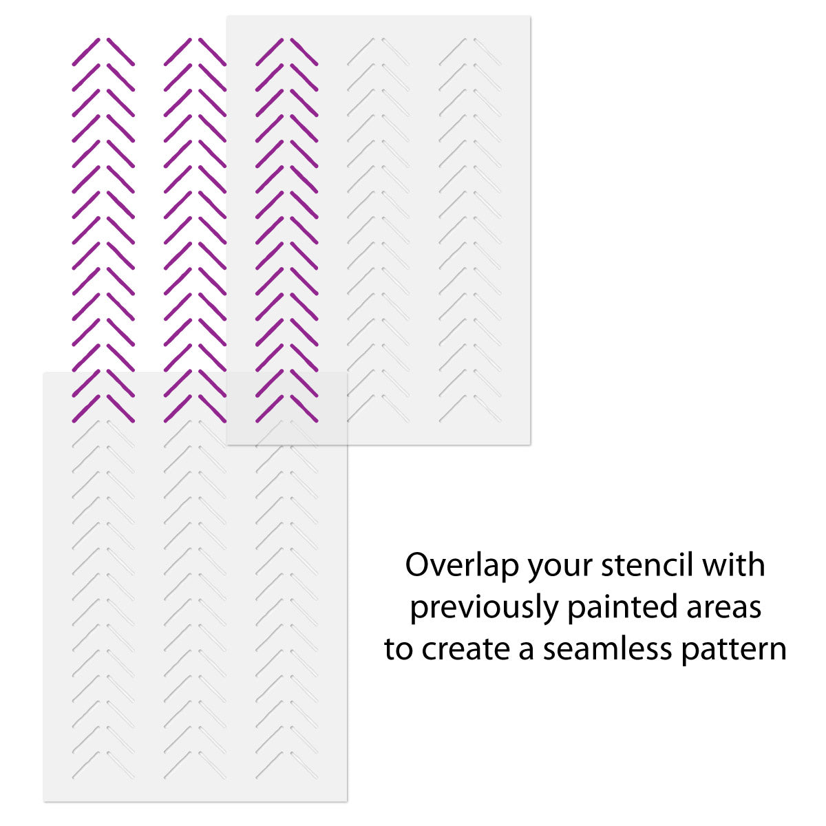 CraftStar Hand Drawn Chevron Arrows Stencil Use Guide