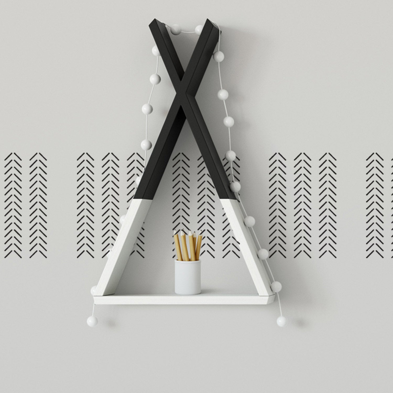 CraftStar Hand Drawn Chevron Arrows Stencil