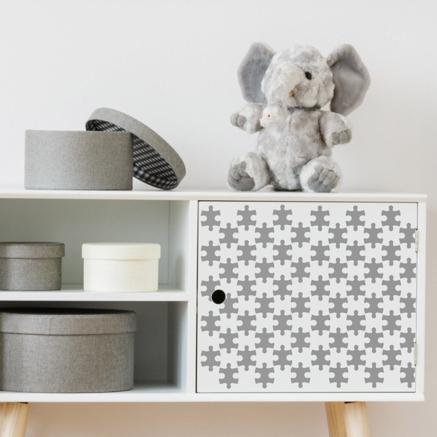 CraftStar Jigsaw Stencil on furniture
