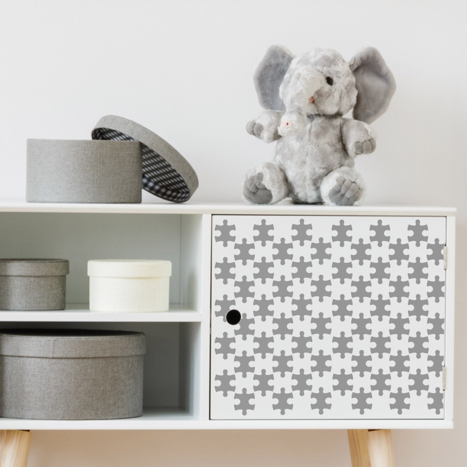 CraftStar Jigsaw Stencil on furniture