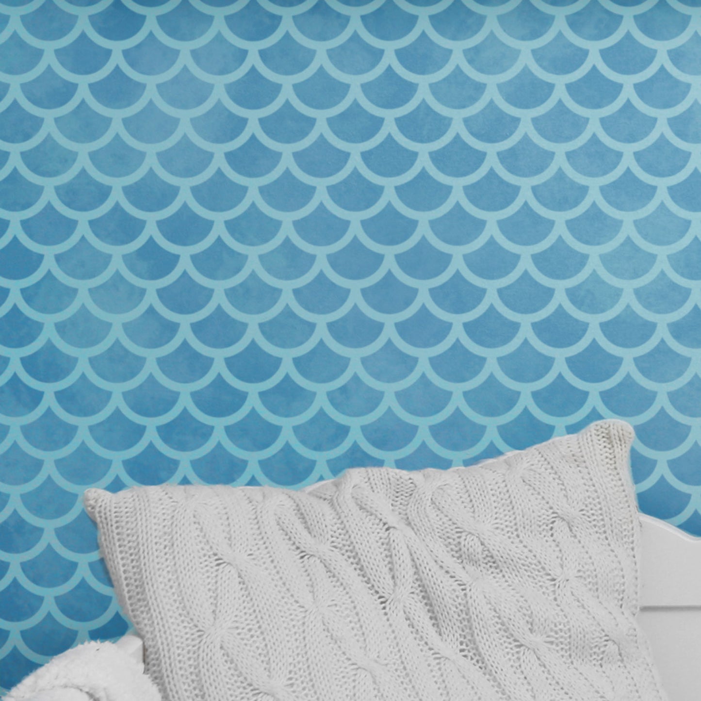 CraftStar Mermaid Scales Wall Stencil