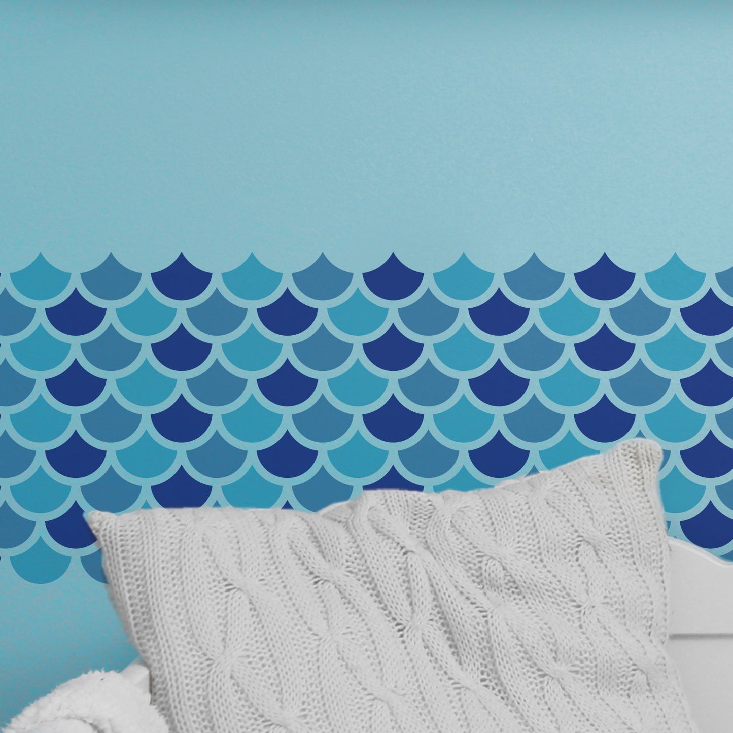 CraftStar Mermaid Scales Wall Stencil