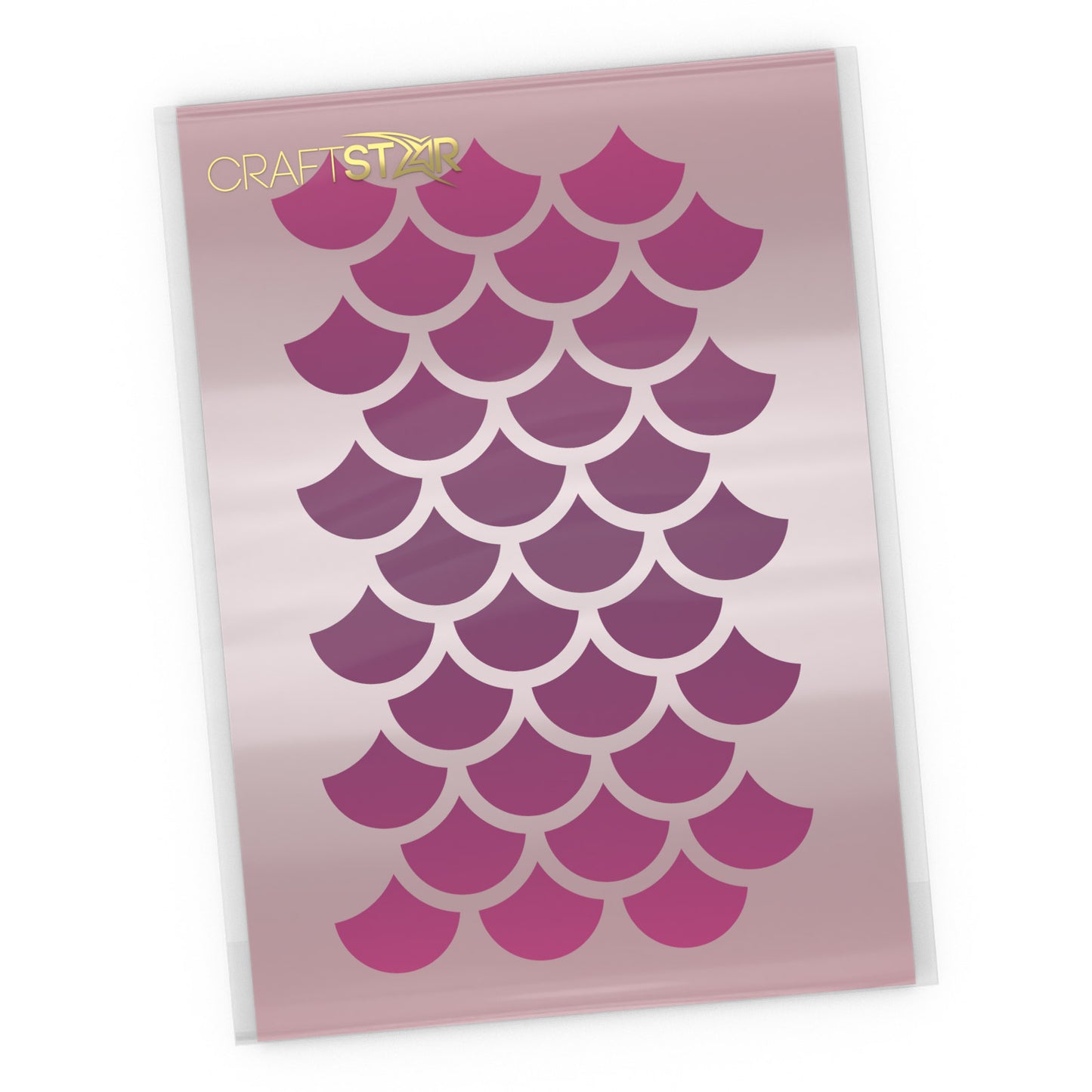 Mermaid Scales Pattern Stencil (4 cm) - Craft Seamless Pattern Template