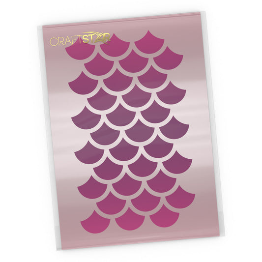 Mermaid Scales Pattern Stencil (4 cm) - Craft Seamless Pattern Template