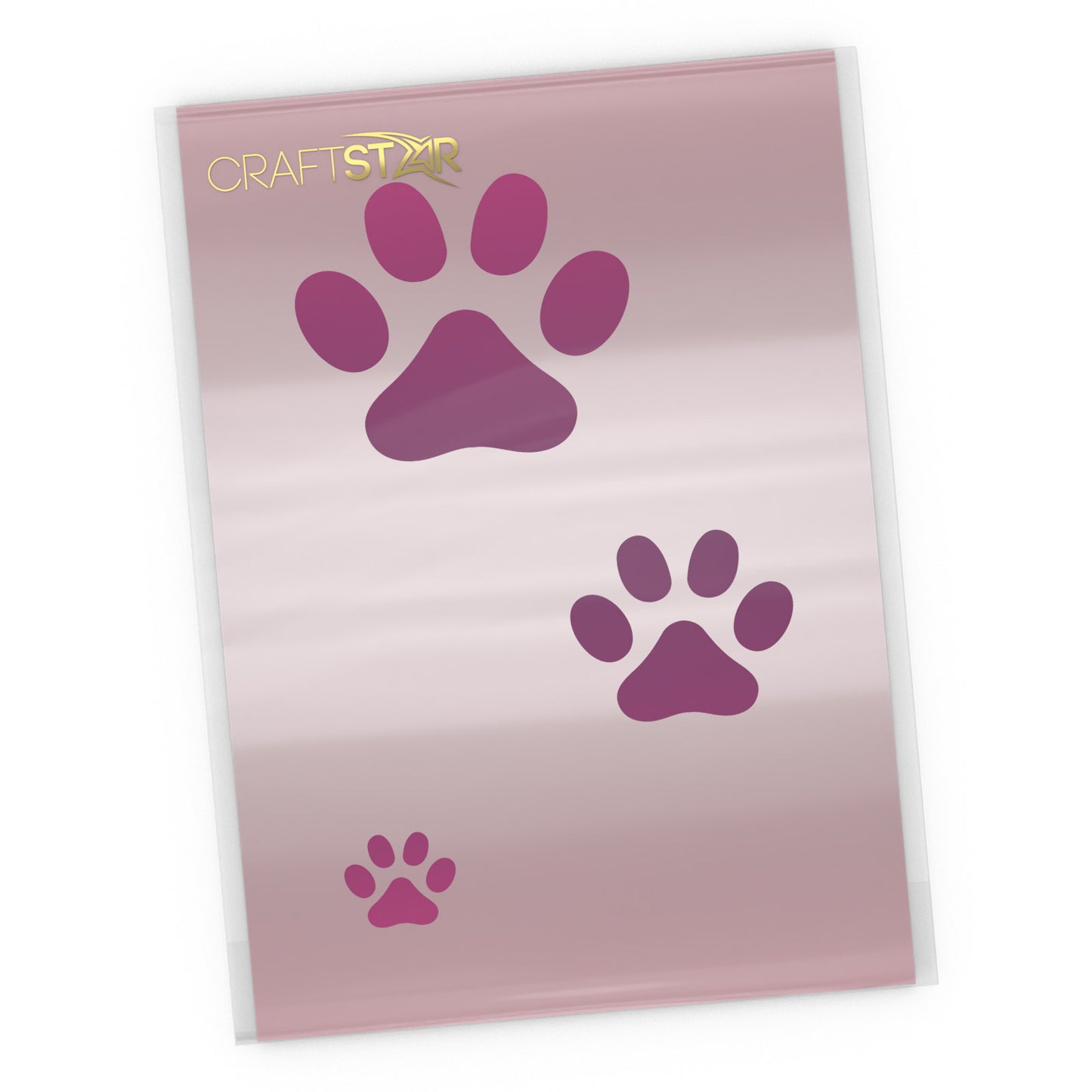 Dog Paw Print Stencil Set