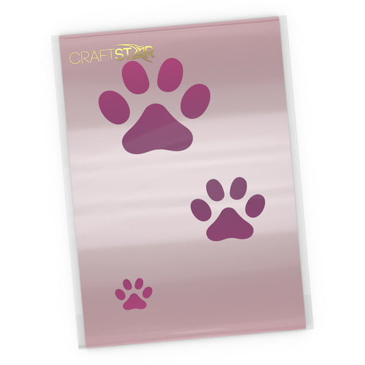 Dog Paw Print Stencil Set