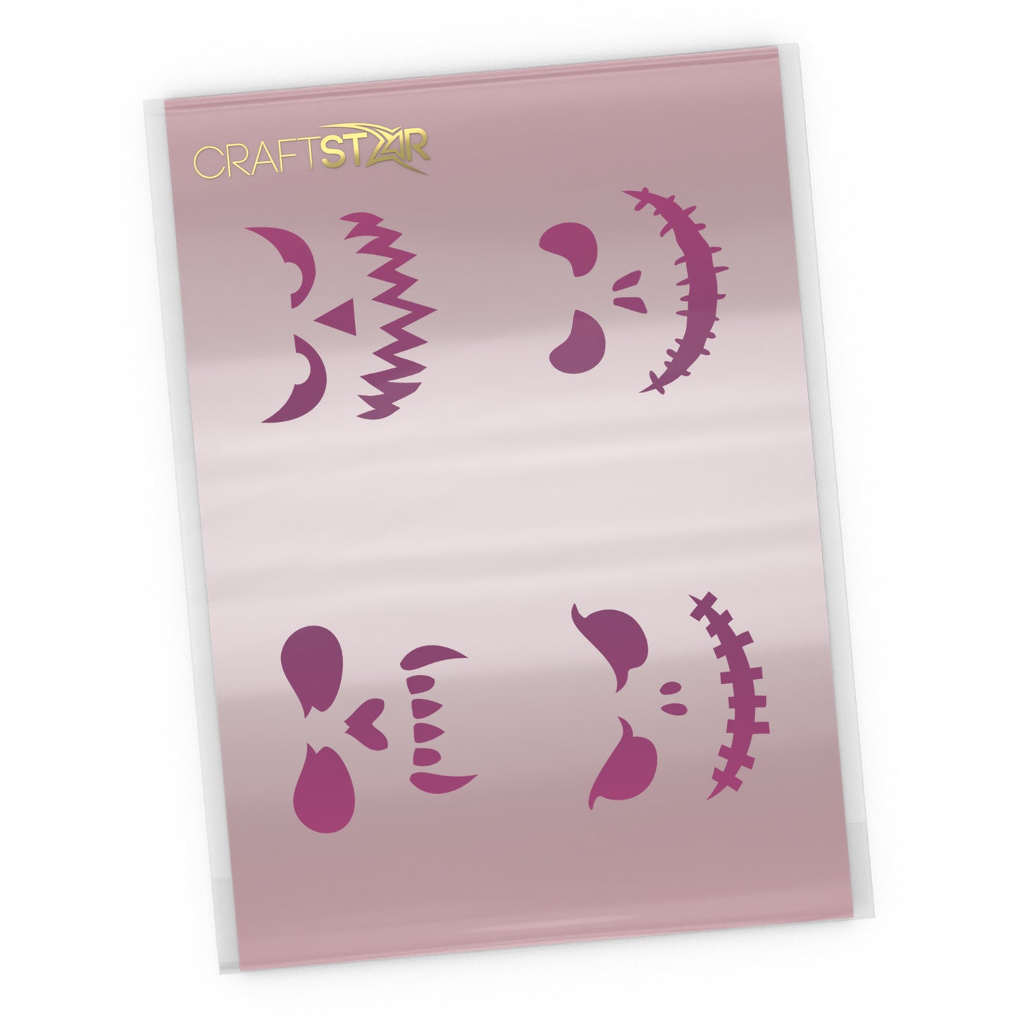 Pumpkin Faces Halloween Cookie Stencil Set