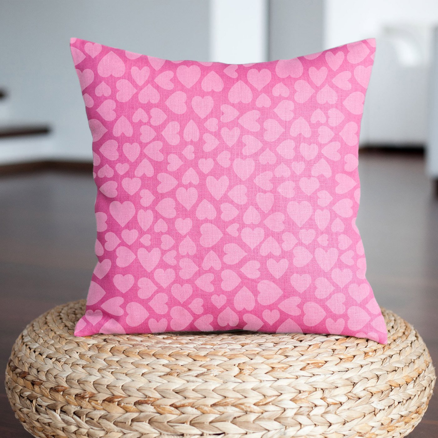 CraftStar Hearts Seamless Pattern Stencil on fabric
