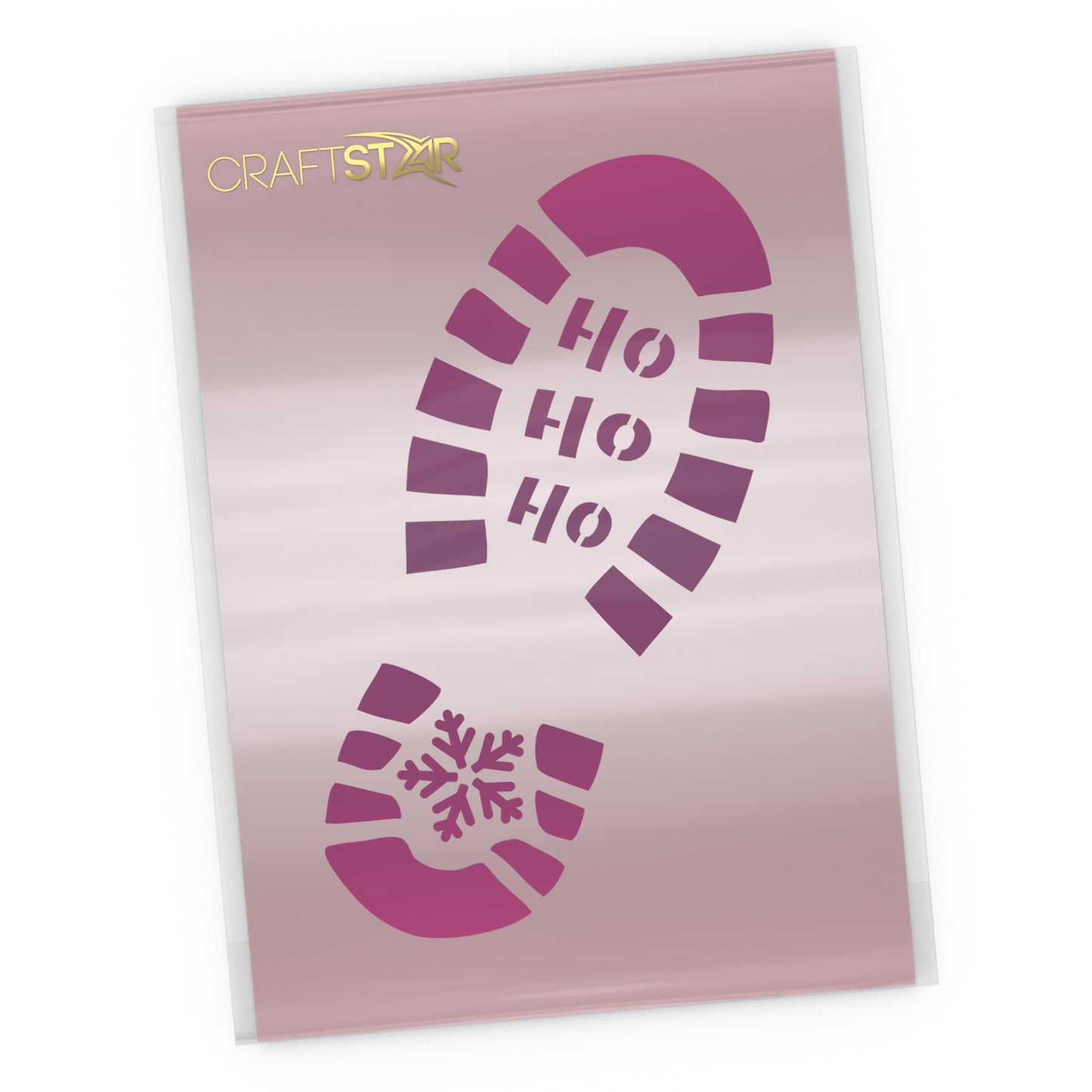 Santa's Footprint Stencil - Christmas Craft Template