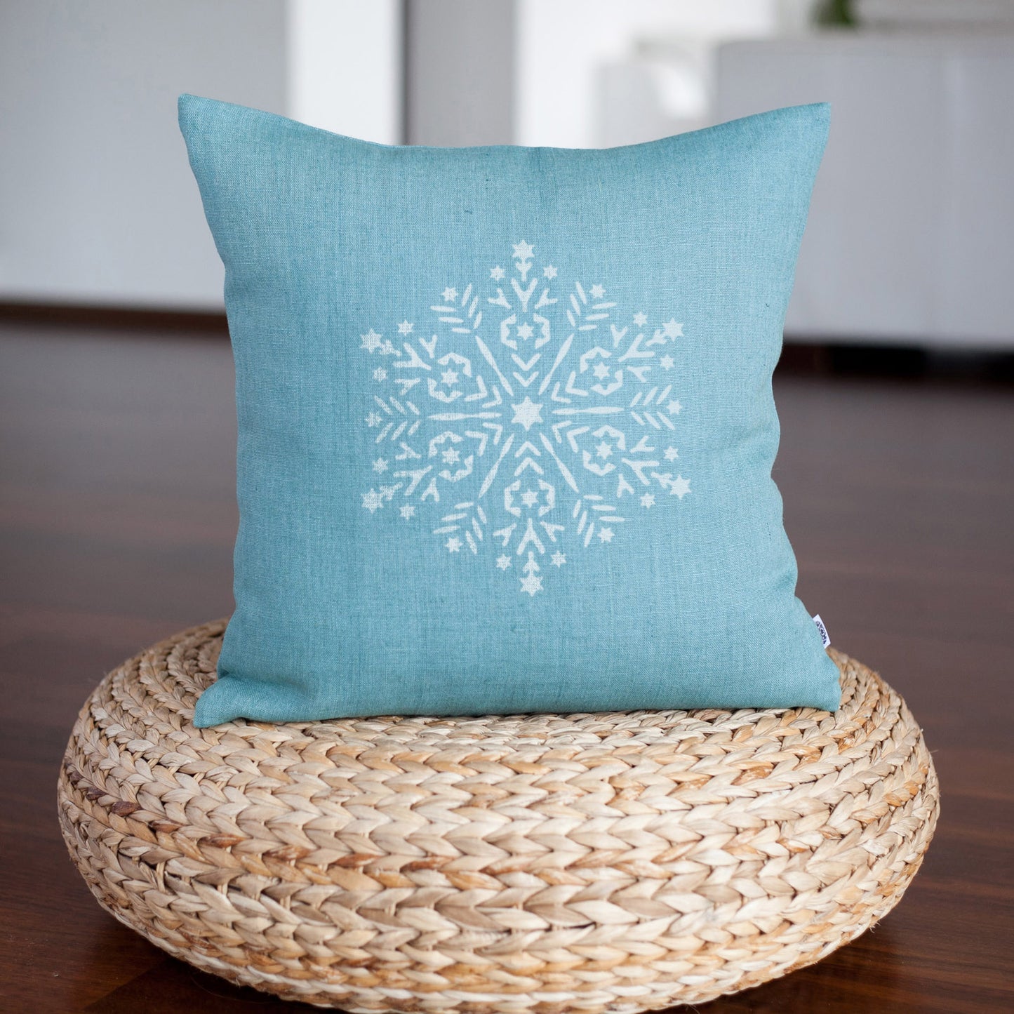 CraftStar Snowflake Mandala Stencil on fabric
