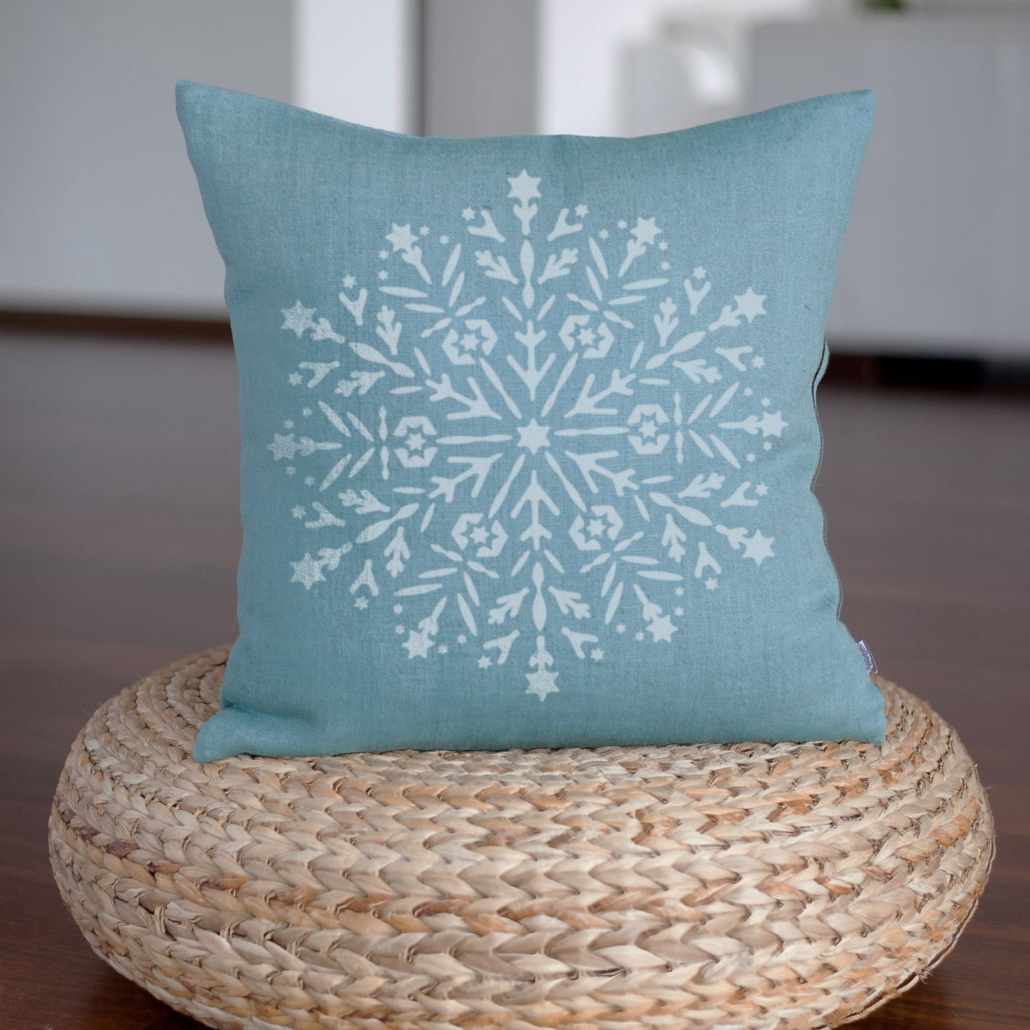 CraftStar Snowflake Mandala Stencil on fabric